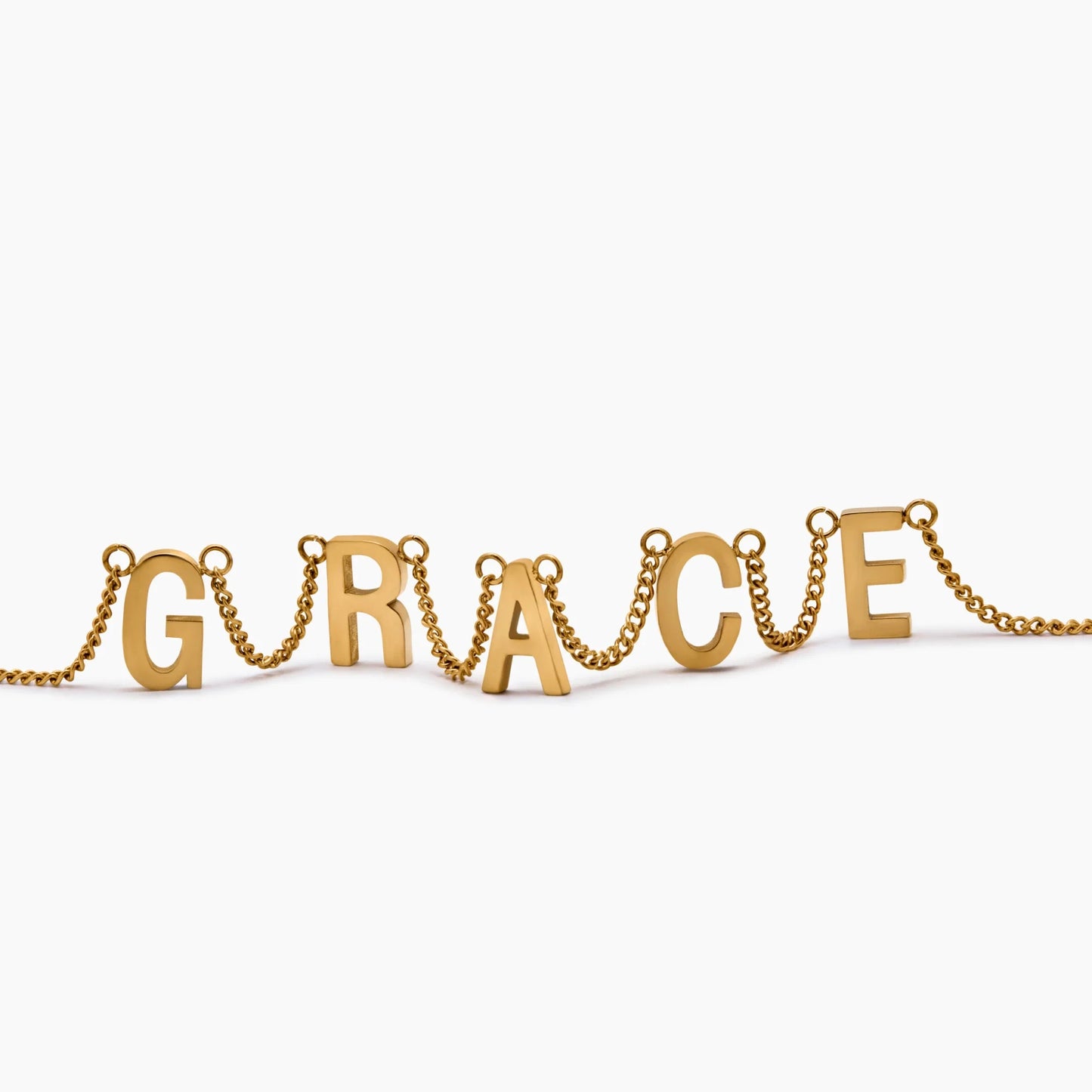 Classic Name Necklace in 18k Gold Plating — Women