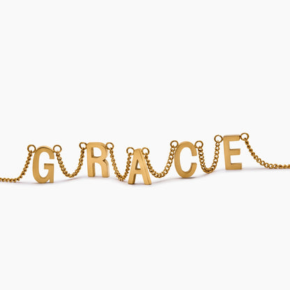 Classic Name Necklace in 18k Gold Plating — Women
