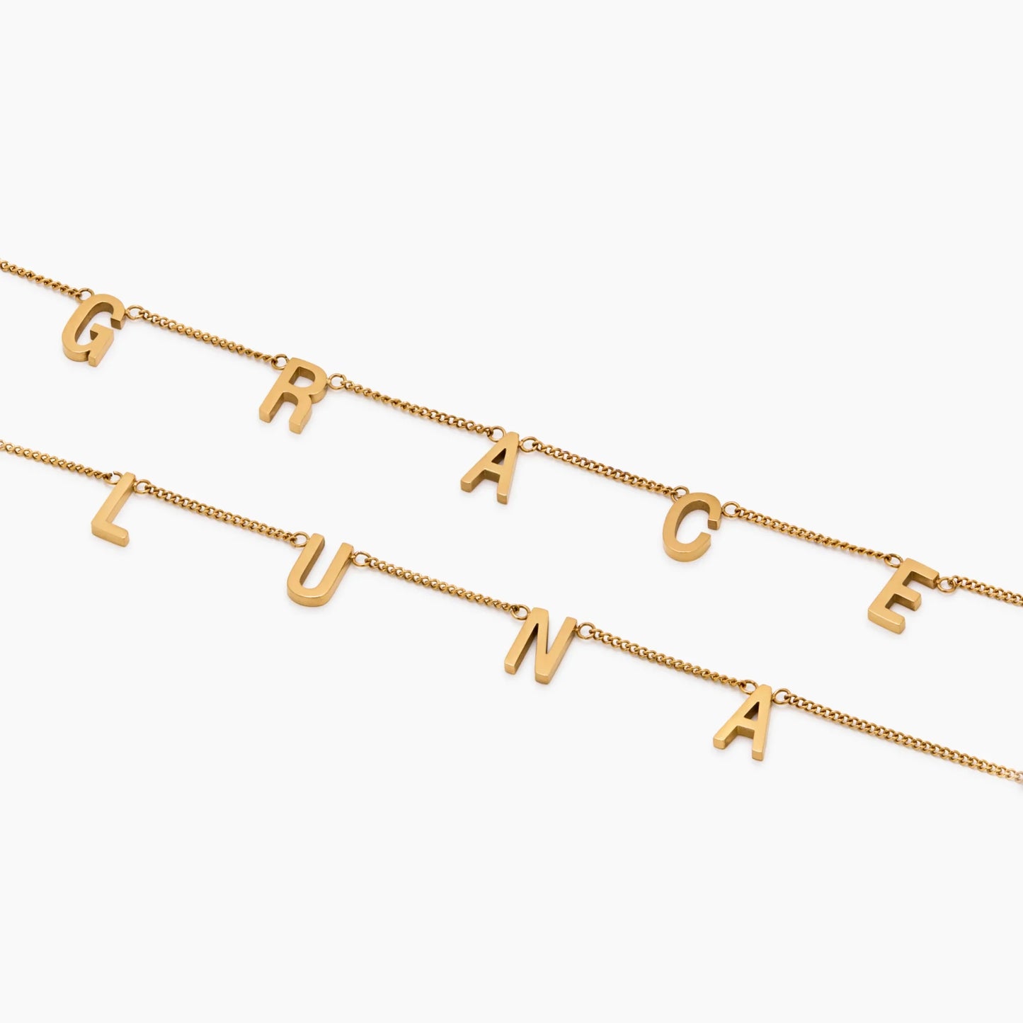 Classic Name Necklace in 18k Gold Plating — Women