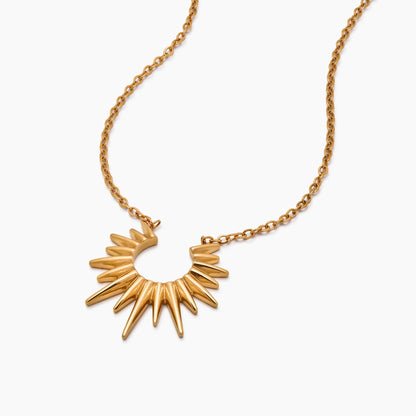 Collar Sol Helia Baño Oro 18k — Mujer