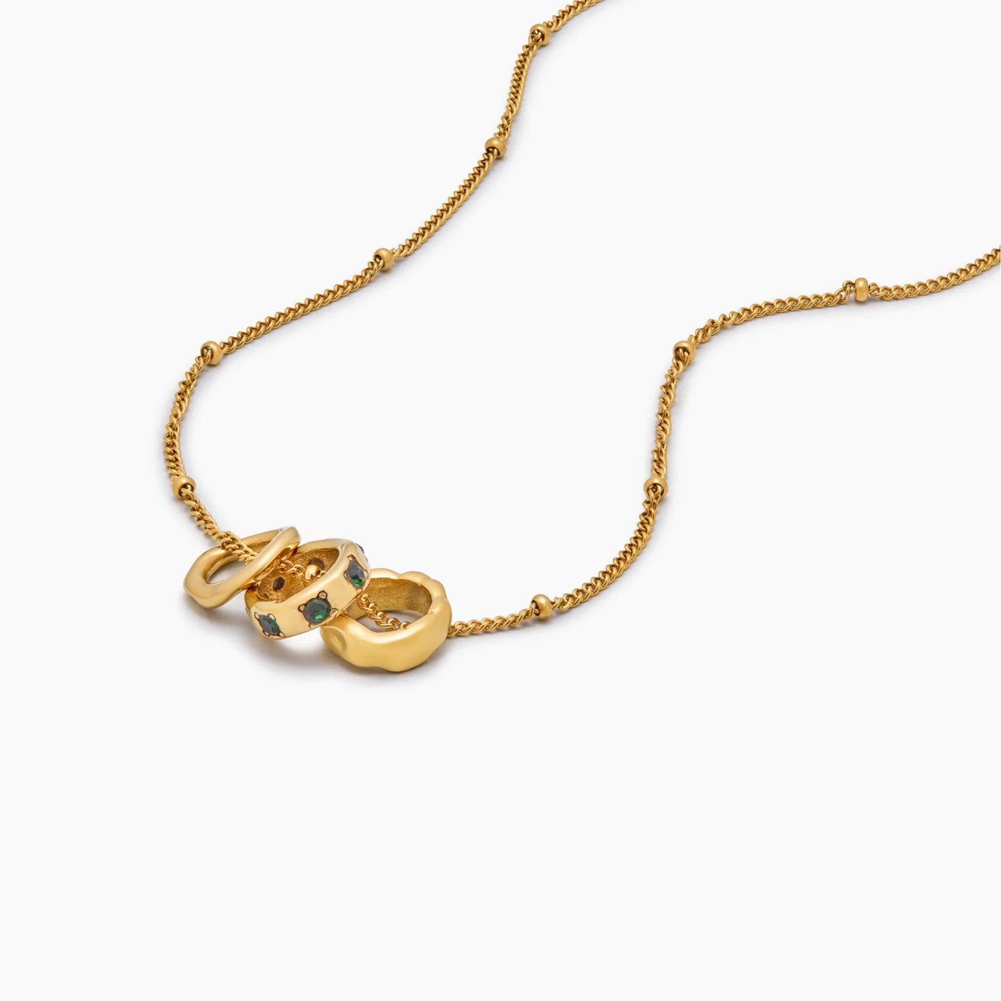 Collar con tres colgantes Amara