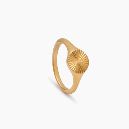 Anillo de sello Sunburst