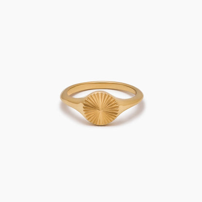 Anillo de sello Sunburst