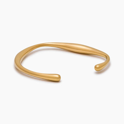 Pulsera Aro Duna en Baño Oro 18k — Mujer