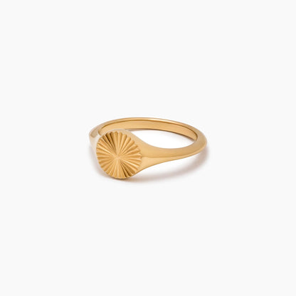 Anillo de sello Sunburst