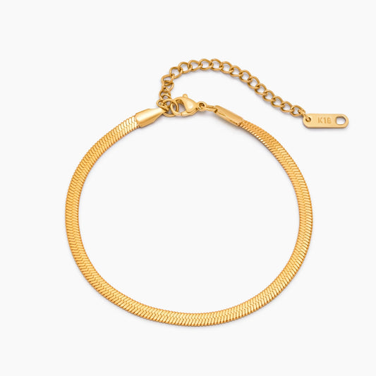 Snake Chain Bracelet in 18k Gold Plating — Women