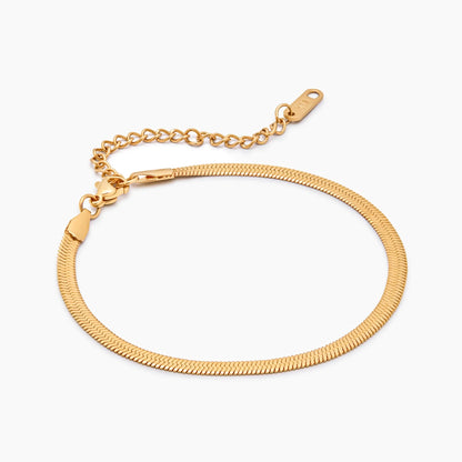 Snake Chain Bracelet in 18k Gold Plating — Women