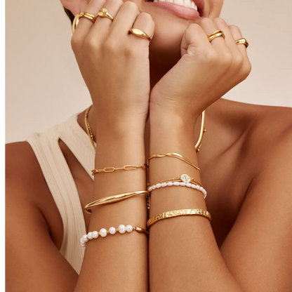 18K Gold Plated Double Chain Snake Bracelet — Women