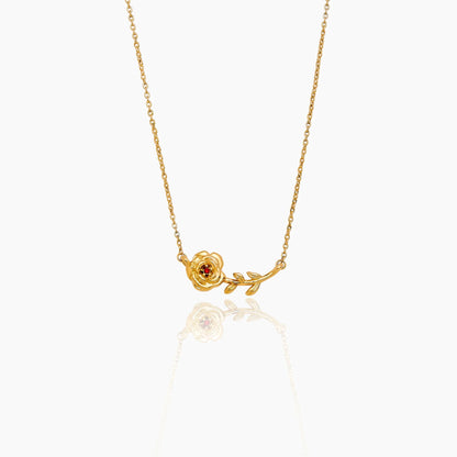 Collar delicado con flor de nacimiento