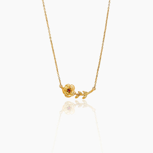 Collar delicado con flor de nacimiento