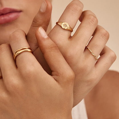 Anillo Delicado Doble Giro