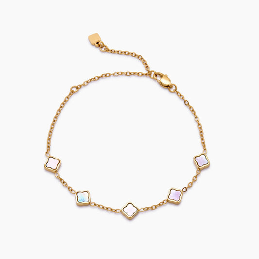 Pulsera Mini Perla Trébol