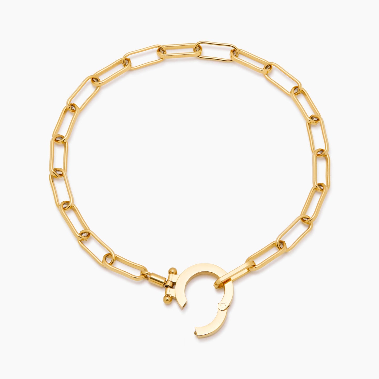 Essential Clip Chain Bracelet in 18k Gold Plating — Women