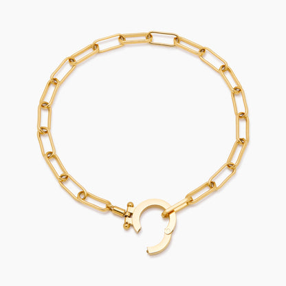 Essential Clip Chain Bracelet in 18k Gold Plating — Women
