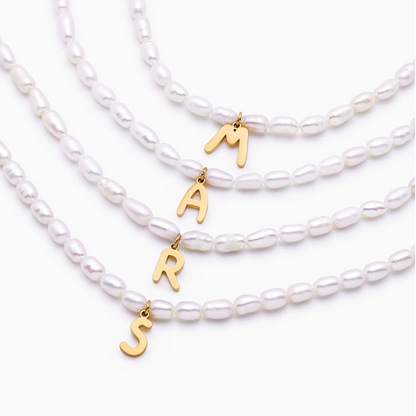 Collier de perles Statement initiales