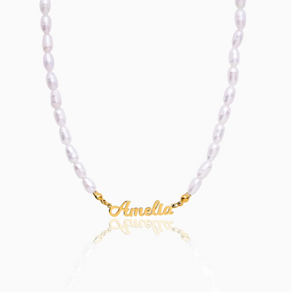 Collar de Perlas con Nombre Personalizado