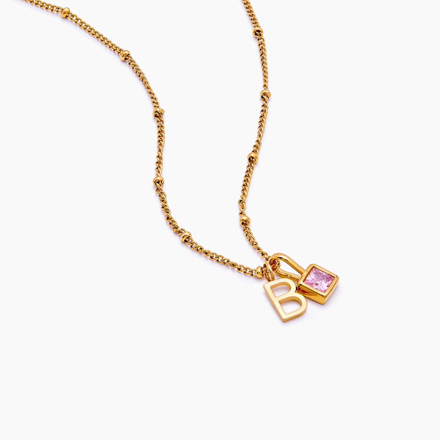 Collar inicial de gema