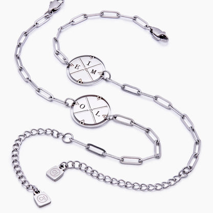 Engraved Compass Bracelet 18k Gold Plated — Women
