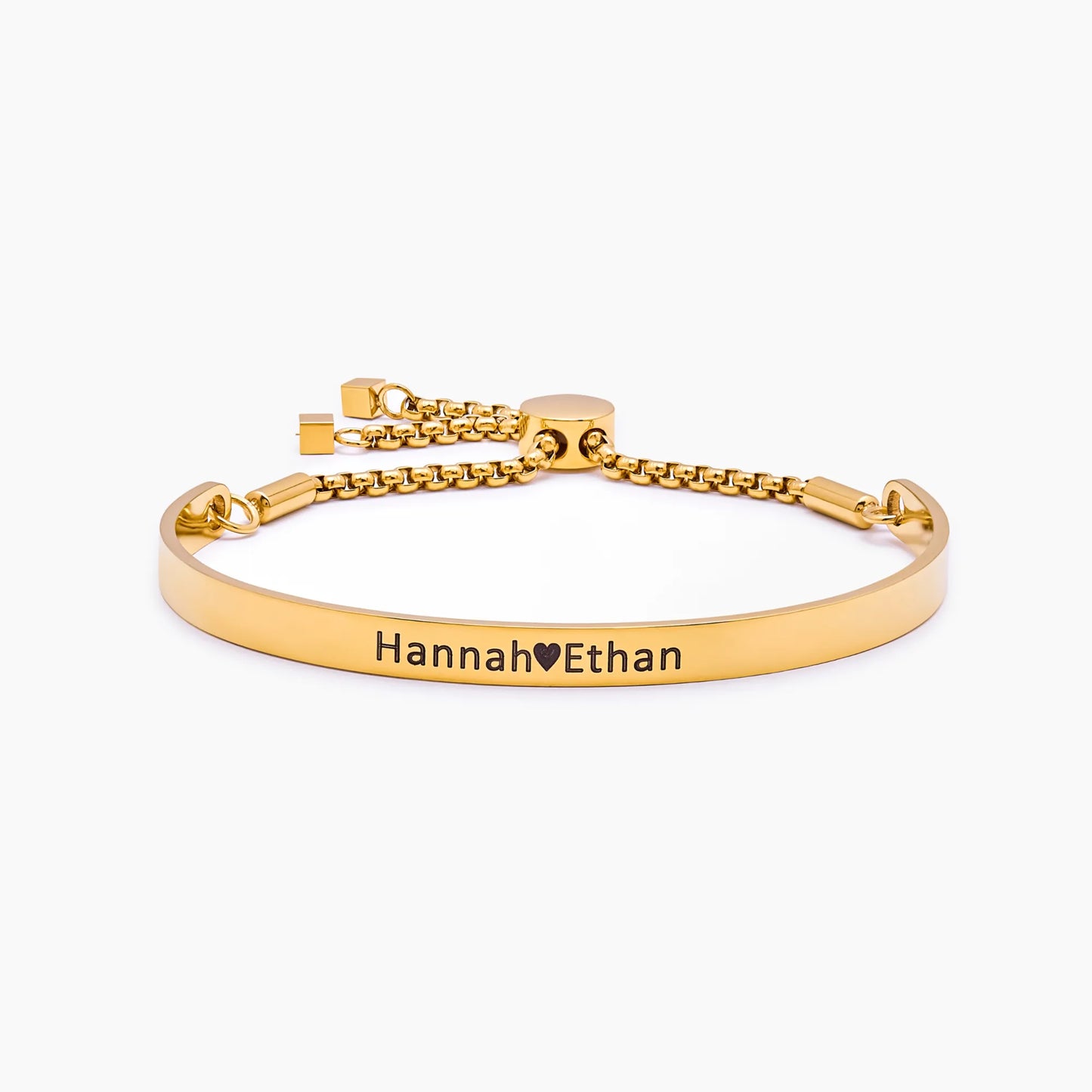 Pulsera deslizante con barra para grabar