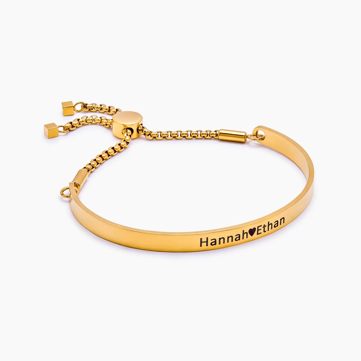 Pulsera deslizante con barra para grabar