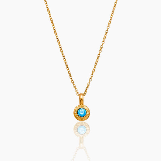 Collar con colgante de piedra de nacimiento triturada