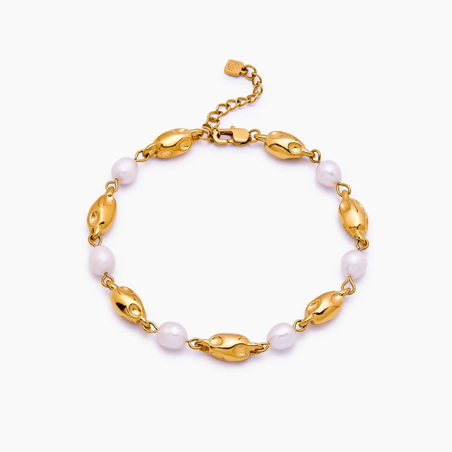 Pulsera de perlas de agua dulce fundidas