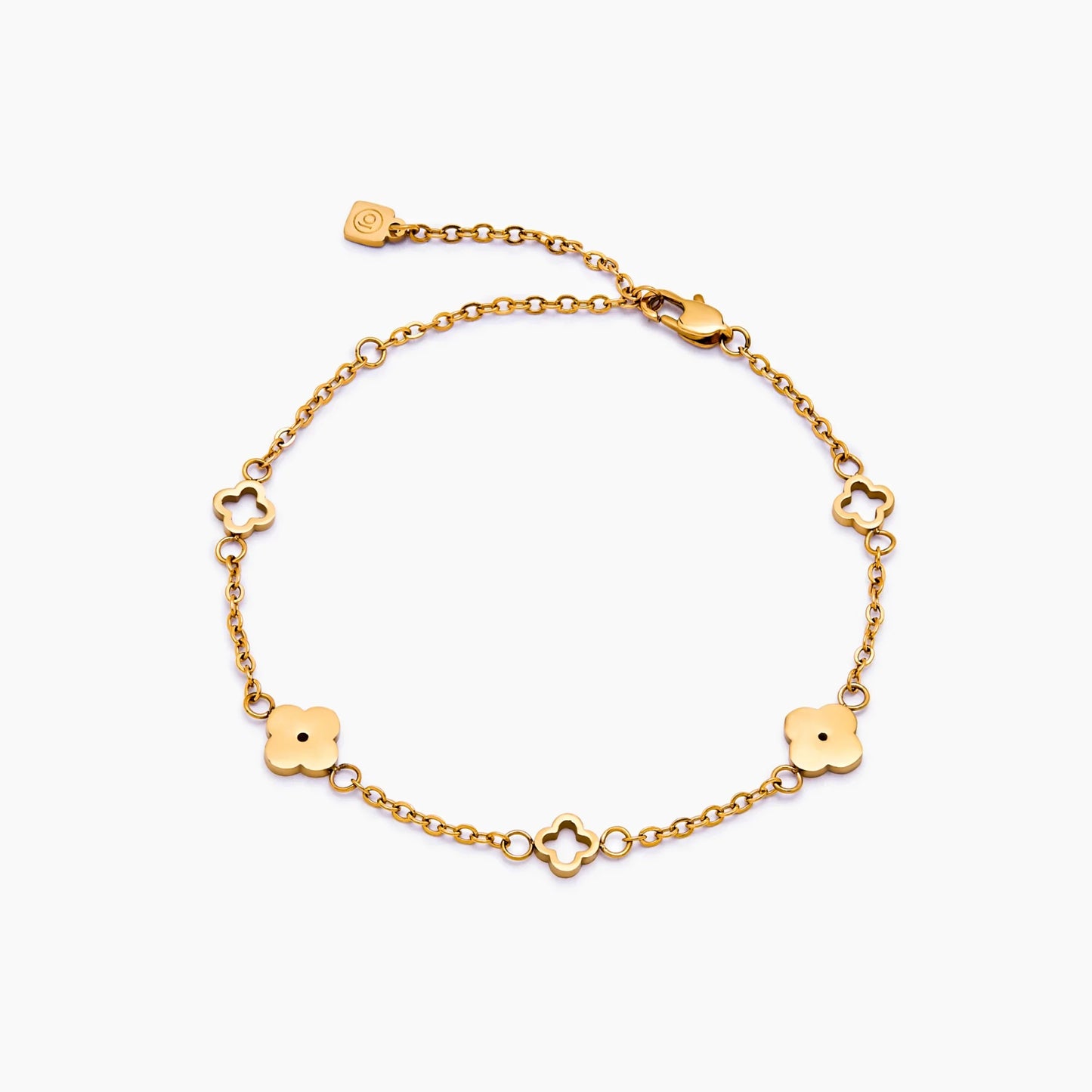Delicada pulsera de trébol