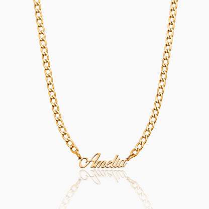 Collar con nombre Cadena Forzada