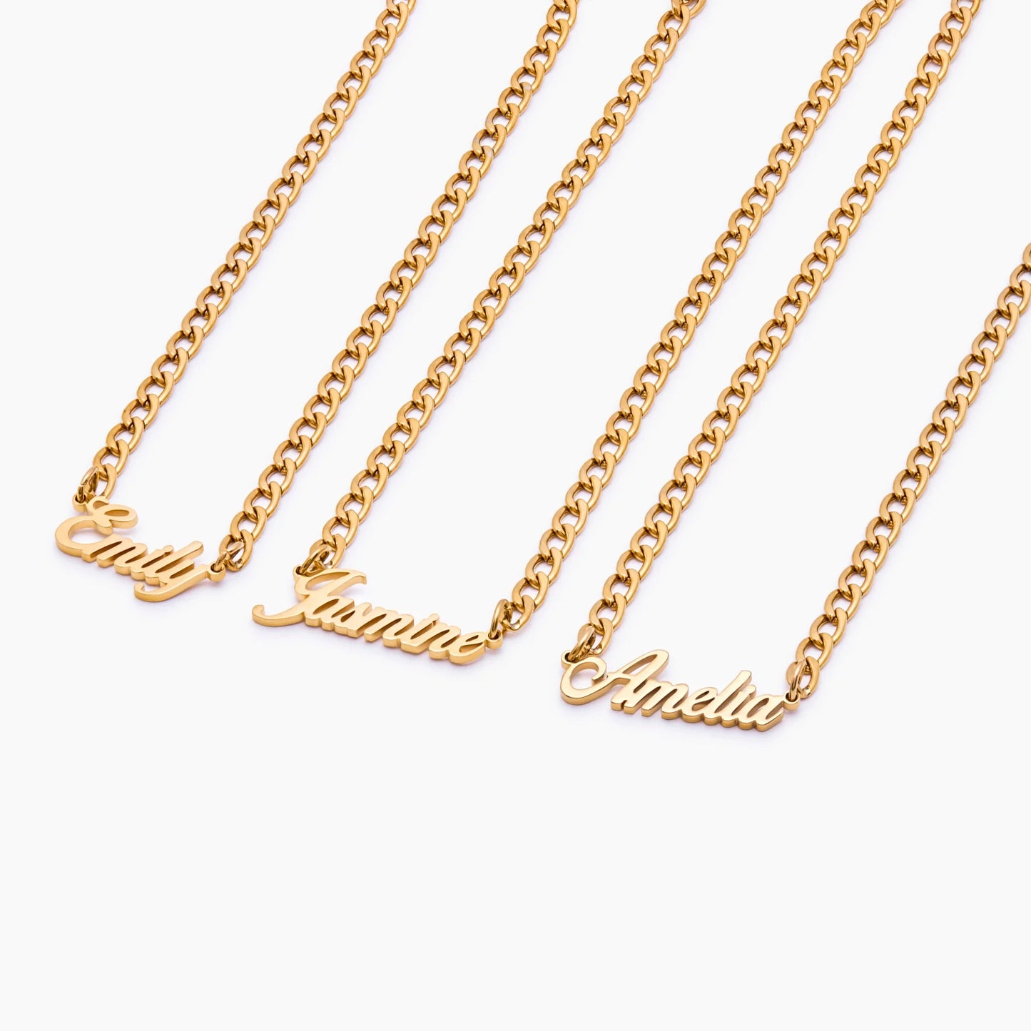 Collar con nombre Cadena Forzada