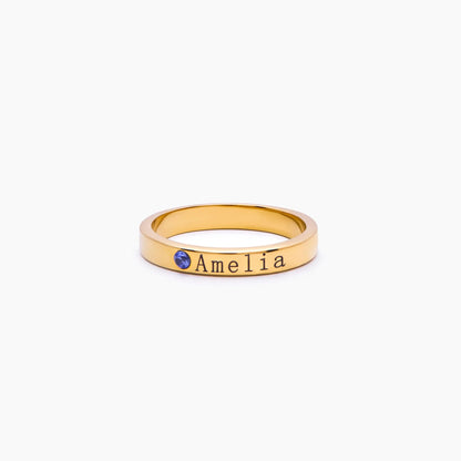 Bague empilable personnalisée pierre de naissance