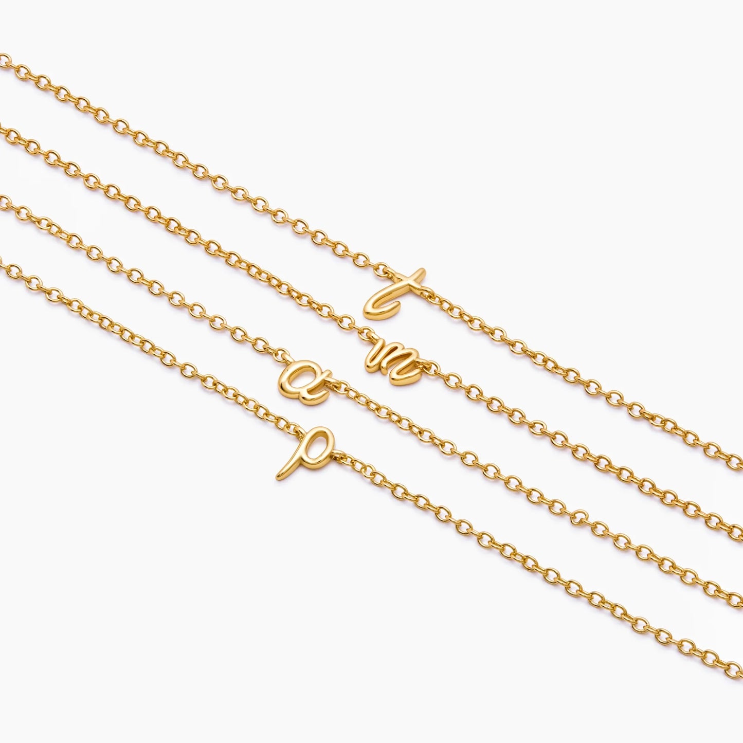 Dainty Cursive Initial Bracelet
