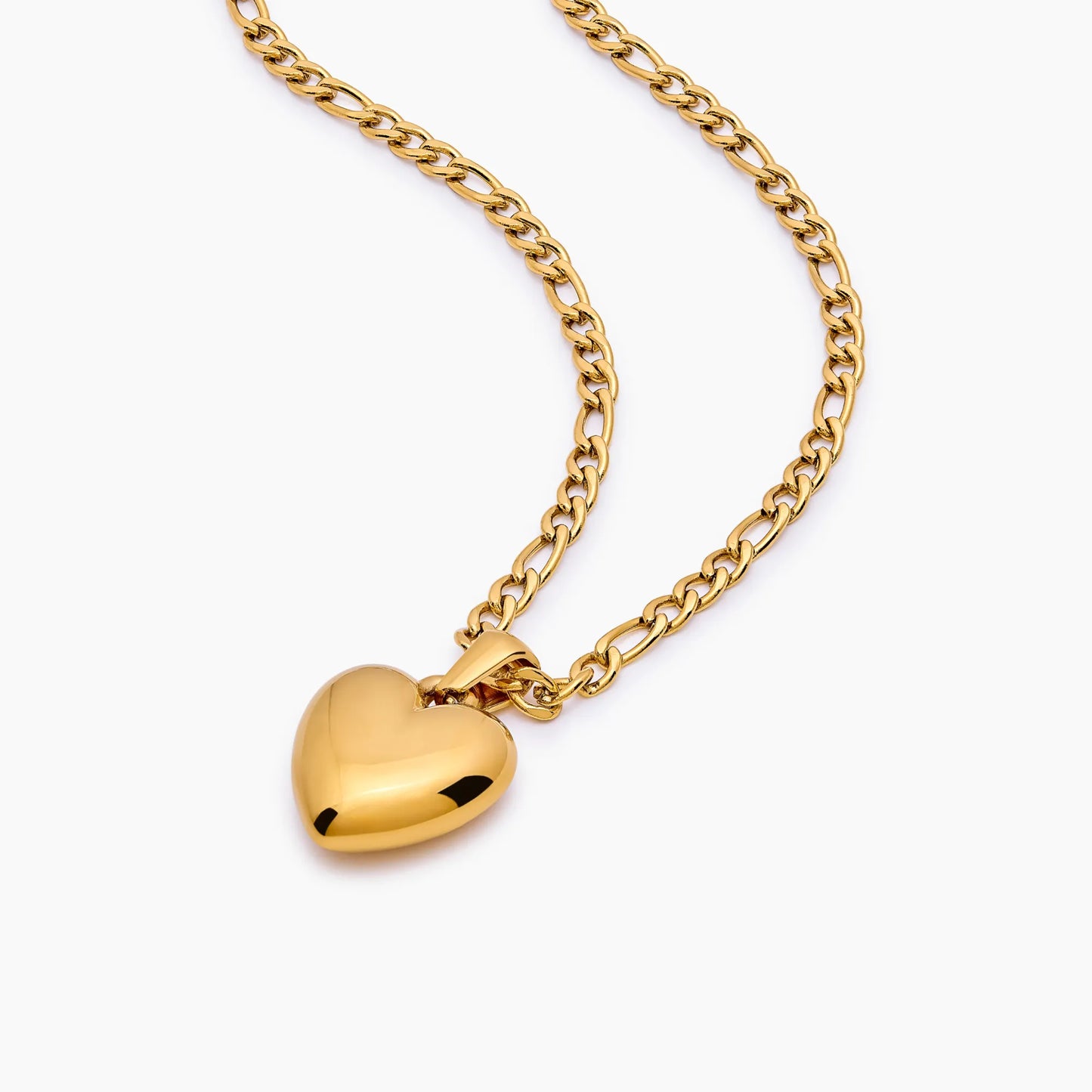 Collar con colgante de corazón hinchado