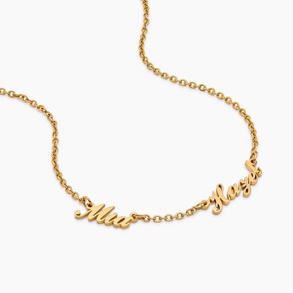 Collar con múltiples nombres chapado en oro de 18k — Mujer
