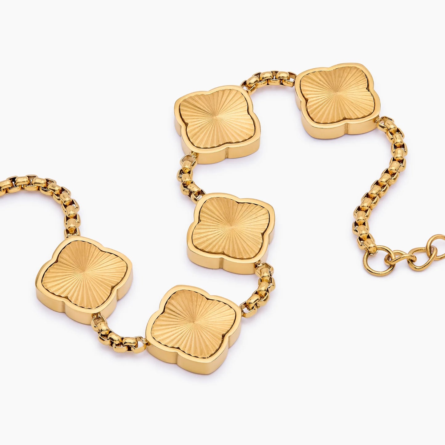Bracelet Clover Sun in 18k Gold Plating — Woman