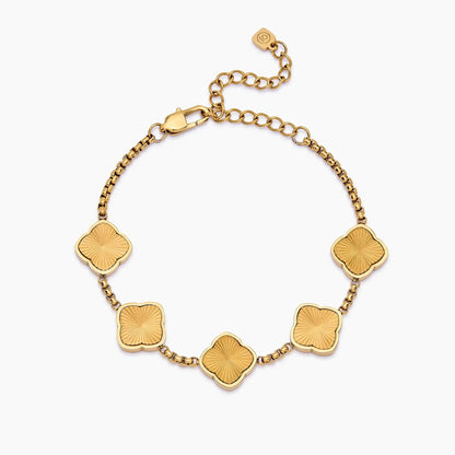 Bracelet Clover Sun in 18k Gold Plating — Woman