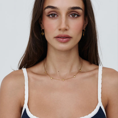 Collar con colgante de corazón hinchado