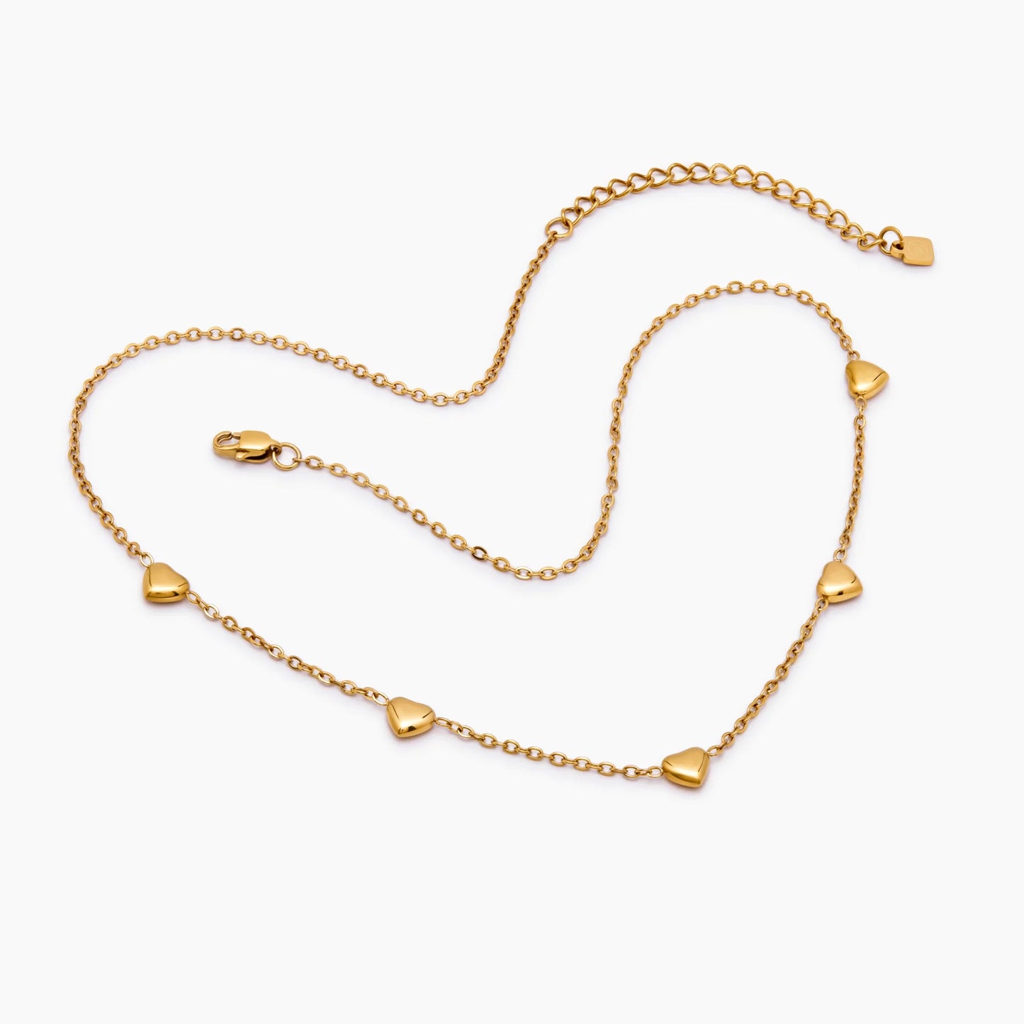 Collar con colgante de corazón hinchado