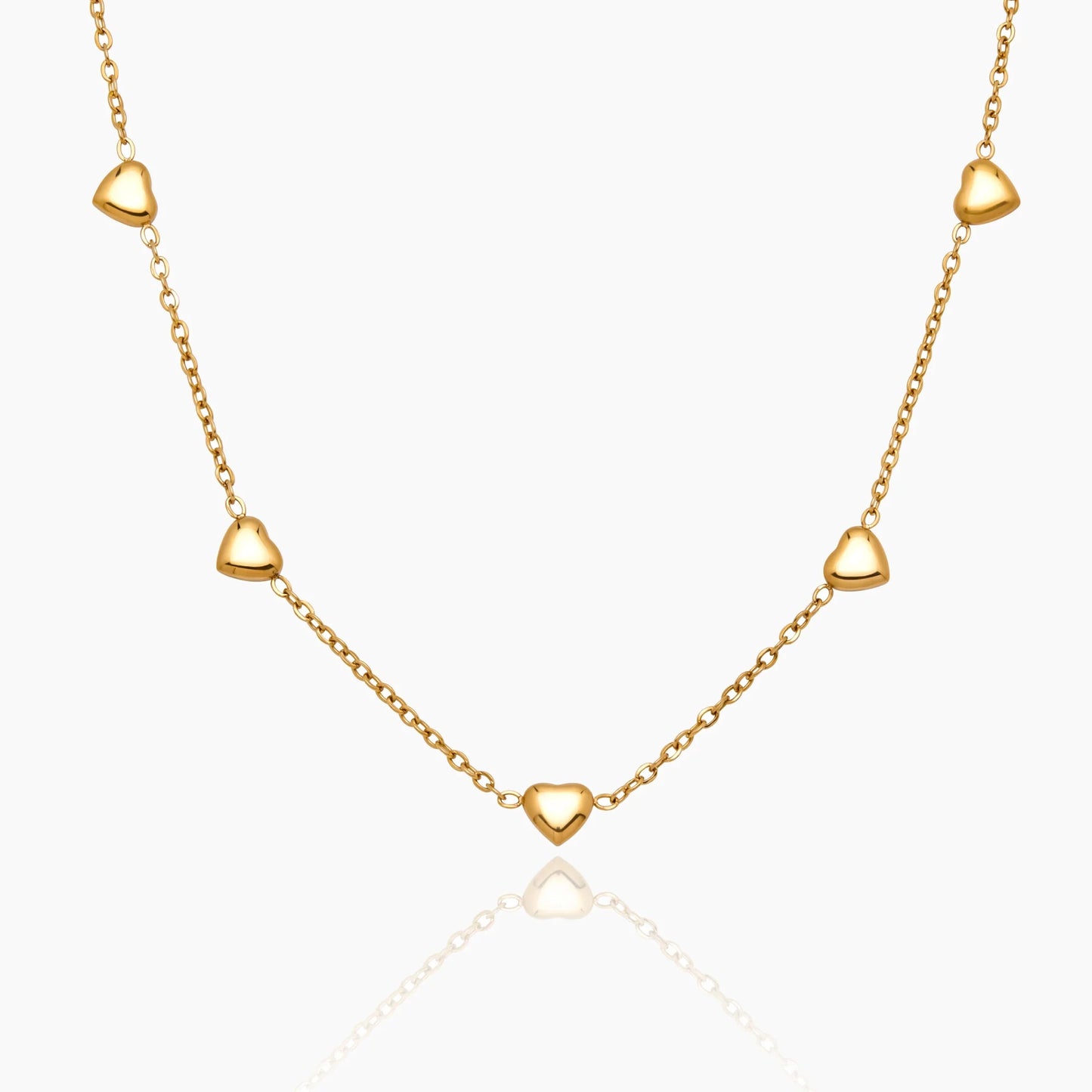 Collar con colgante de corazón hinchado