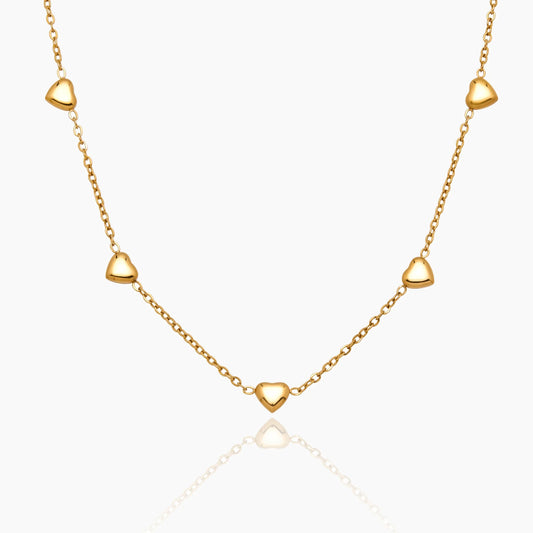 Collar con colgante de corazón hinchado